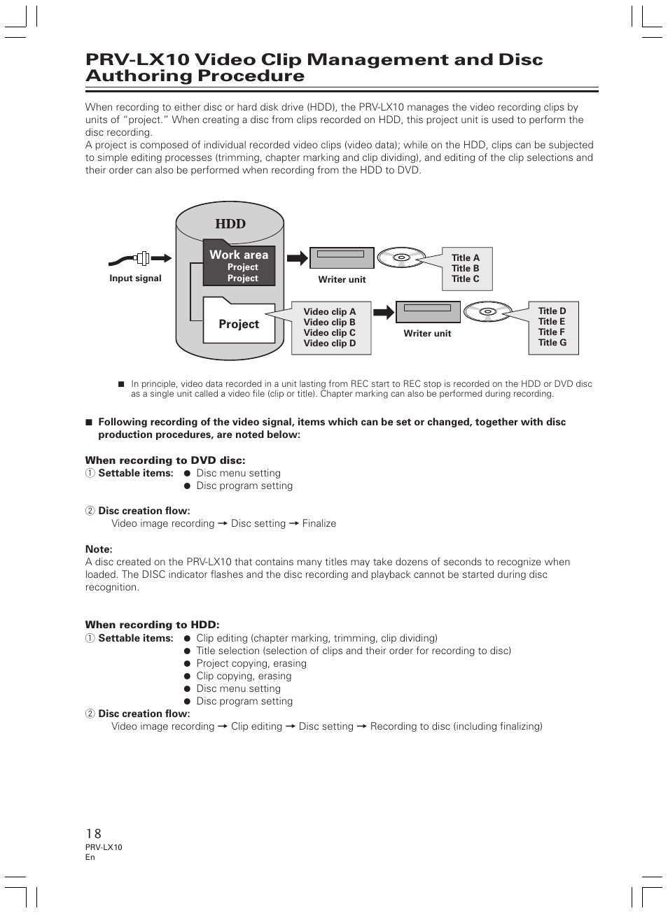 Pioneer PRV-LX10 User Manual | Page 18 / 104