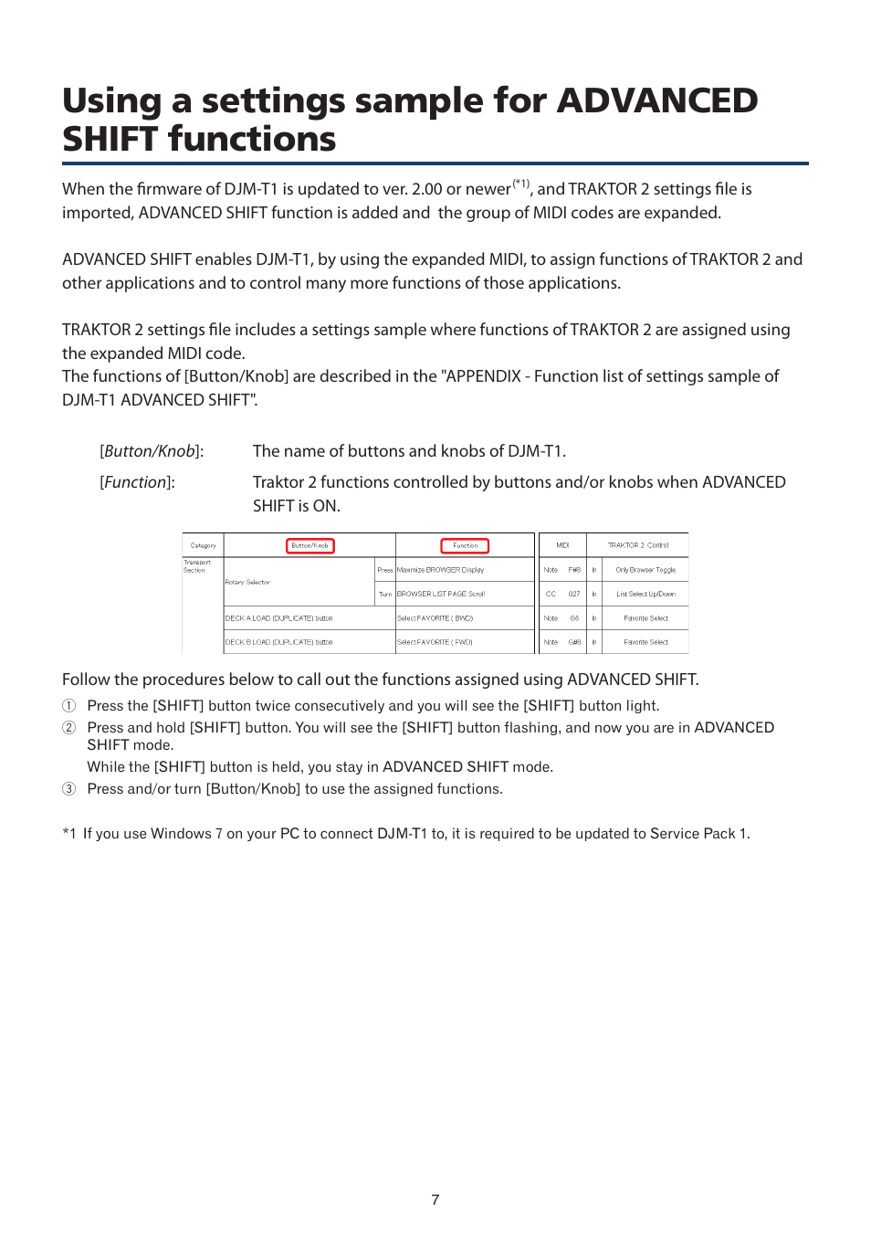 Pioneer TRAKTOR 2 DJM-T1 User Manual | Page 7 / 18