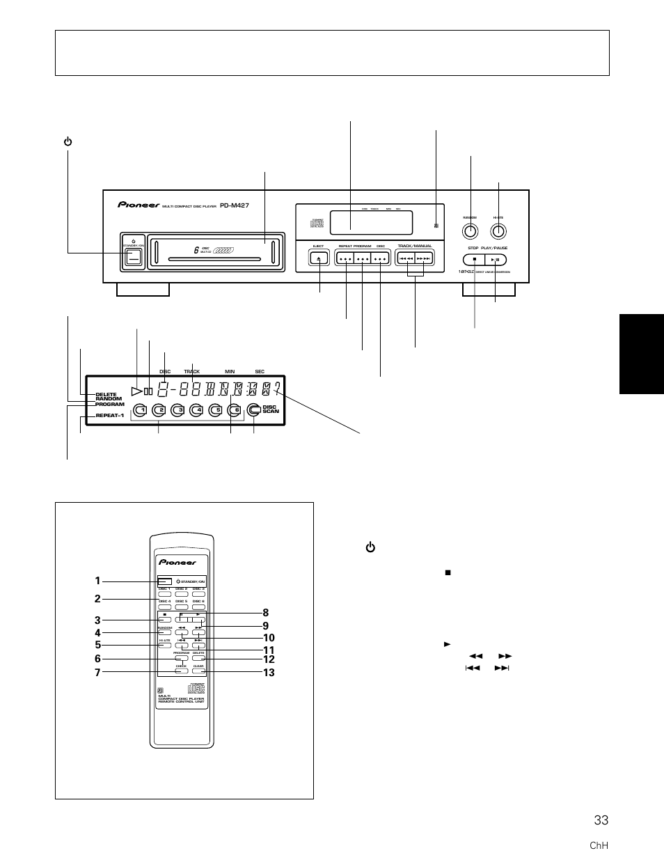 Pioneer PD-M427 User Manual | Page 33 / 40