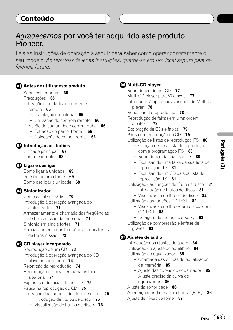 Pioneer SUPERTUNER III D DEH-P2650 User Manual | Page 63 / 94