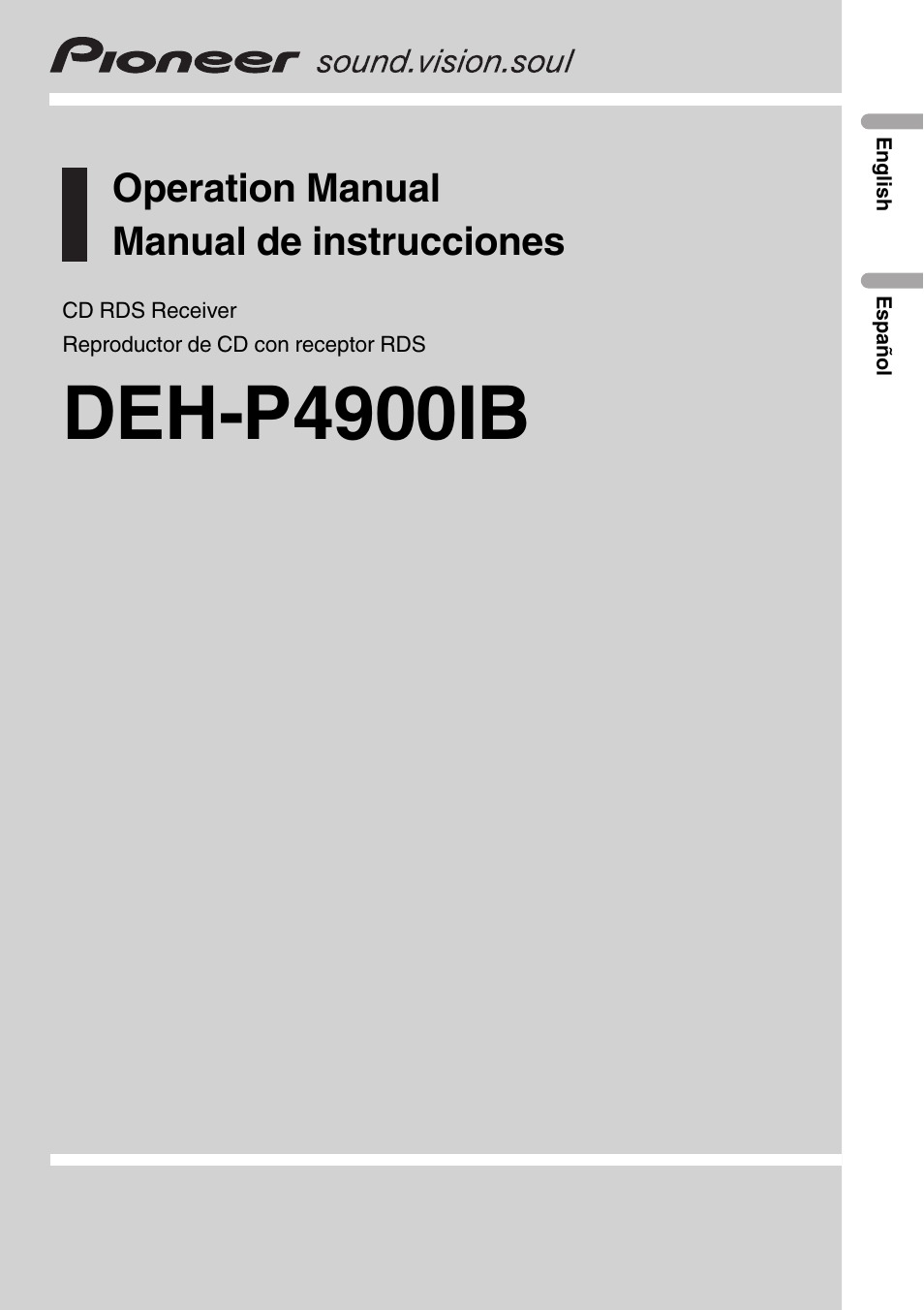 Pioneer DEH-P4900IB User Manual | 81 pages