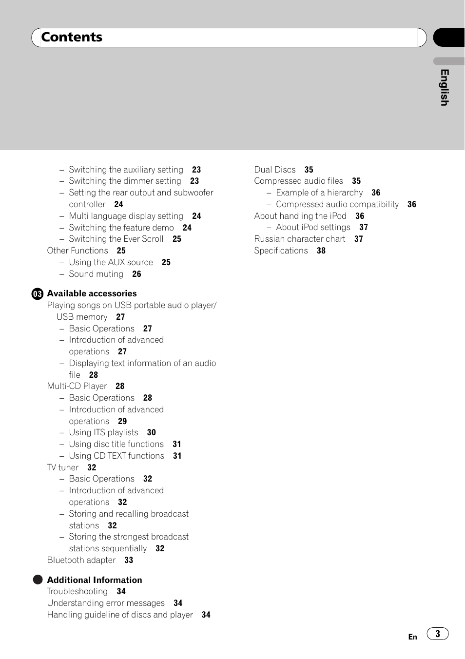 Pioneer DEH-P4900IB User Manual | Page 3 / 81