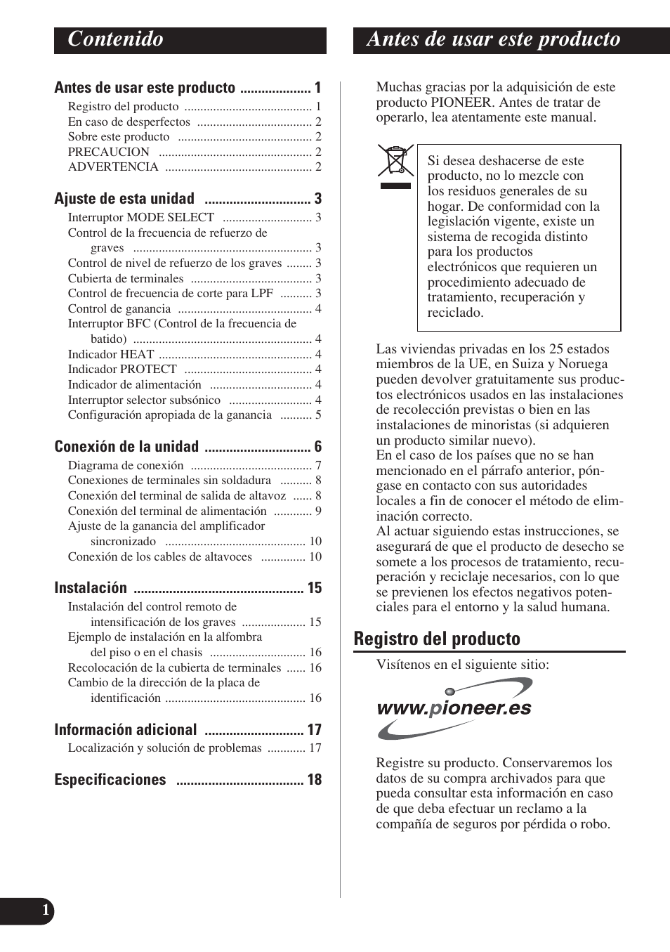 Pioneer D1200SPL User Manual | Page 20 / 128