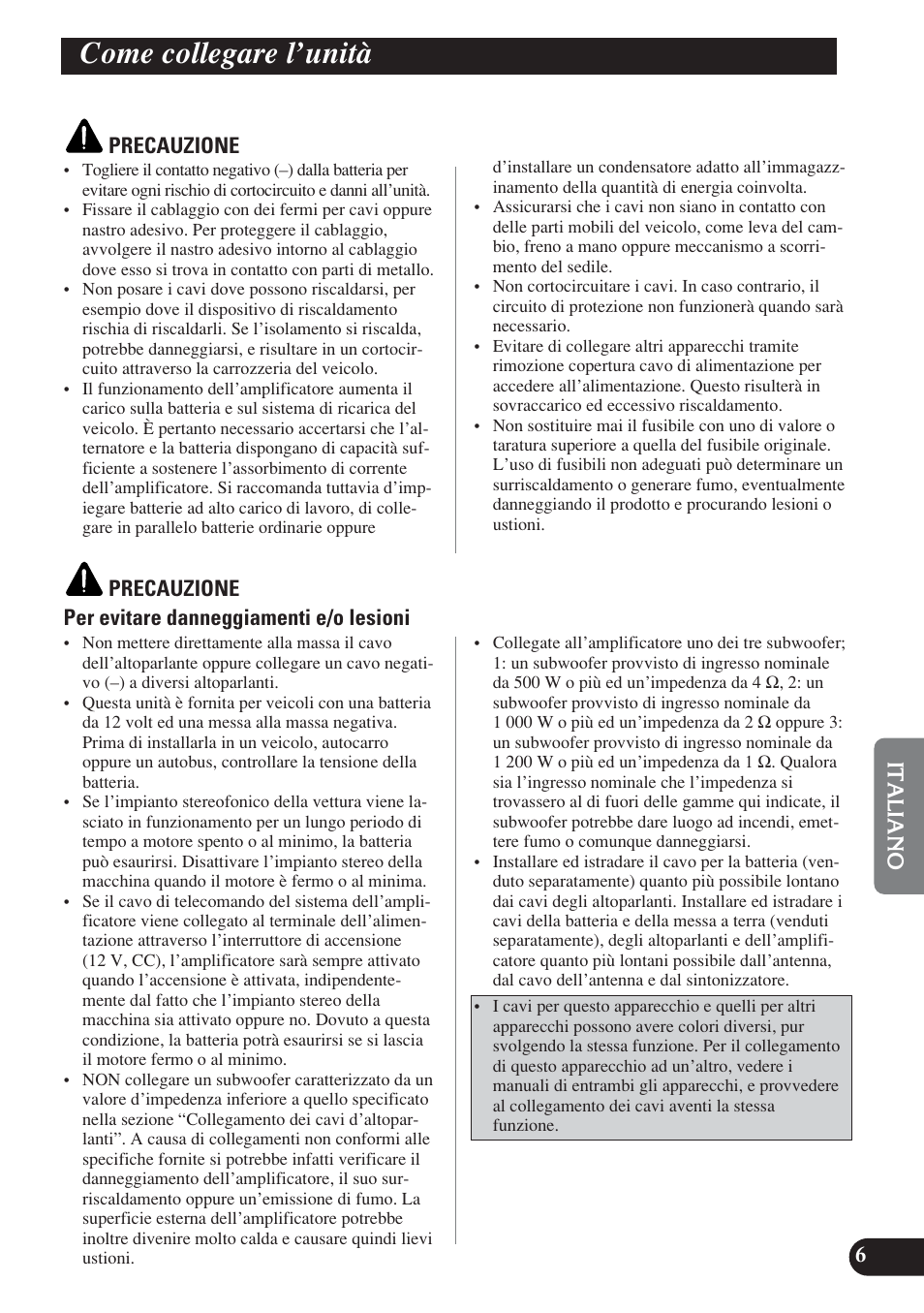 Come collegare l’unità | Pioneer D1200SPL User Manual | Page 79 / 128