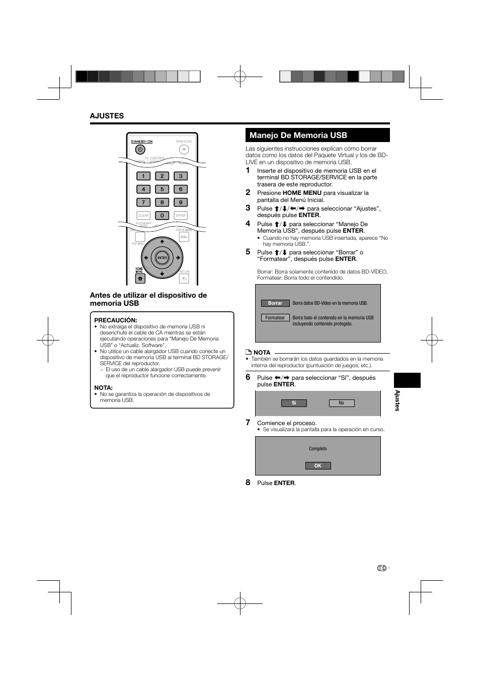 Manejo de memoria usb | Pioneer BDP-121 User Manual | Page 97 / 107