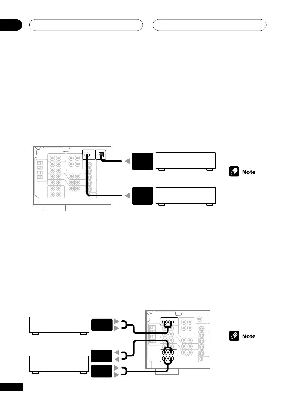 Connecting up 03, Connecting digital components, Connecting audio components | Pioneer VSX-D511 User Manual | Page 12 / 44