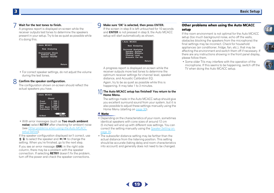 Other problems when using the auto mcacc setup | Pioneer VSX-522-K User Manual | Page 19 / 39