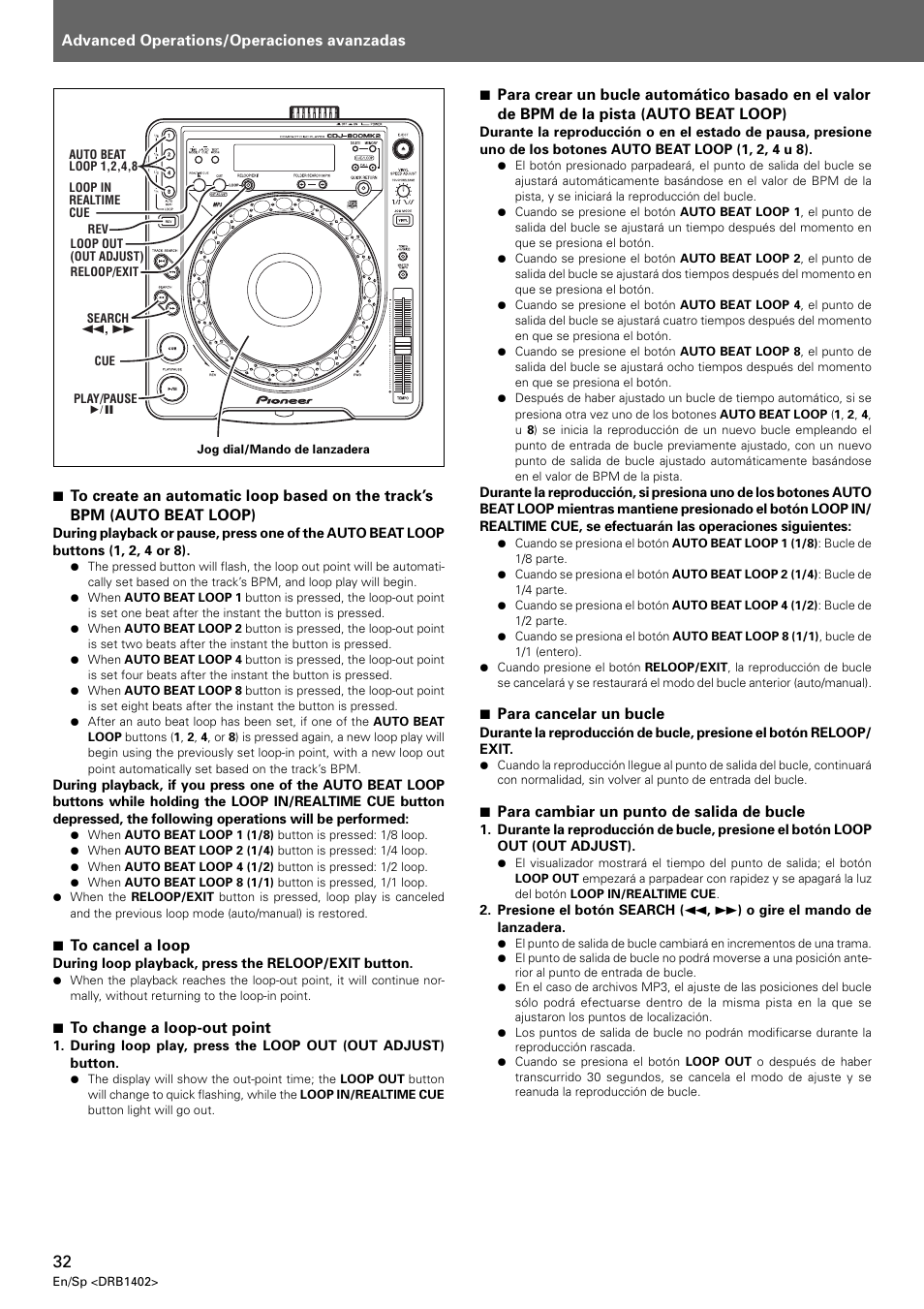 Pioneer CDJ-800MK2 User Manual | Page 32 / 38