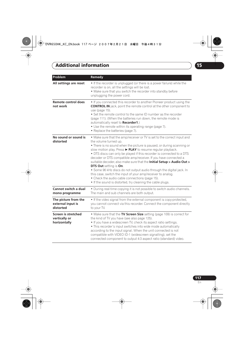 Additional information | Pioneer DVR-650H-K User Manual | Page 117 / 130