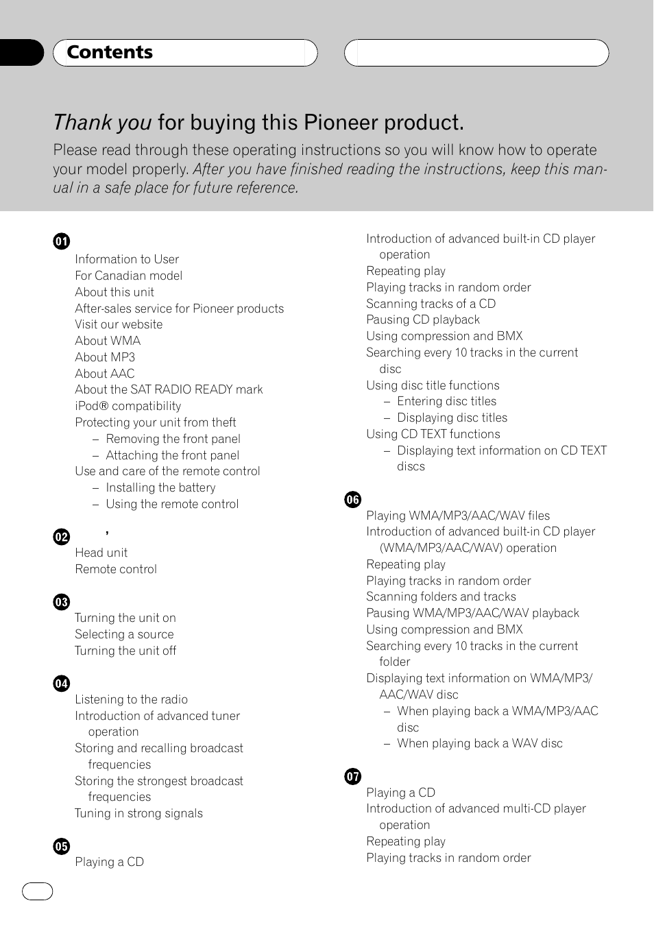 Pioneer DEH-P3900MP User Manual | Page 2 / 132