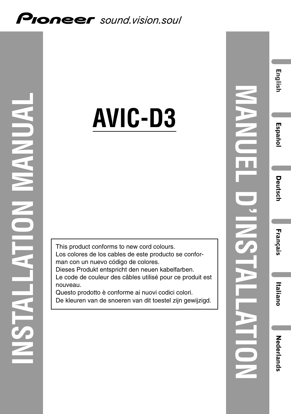 Pioneer AVIC-D3 User Manual | 169 pages