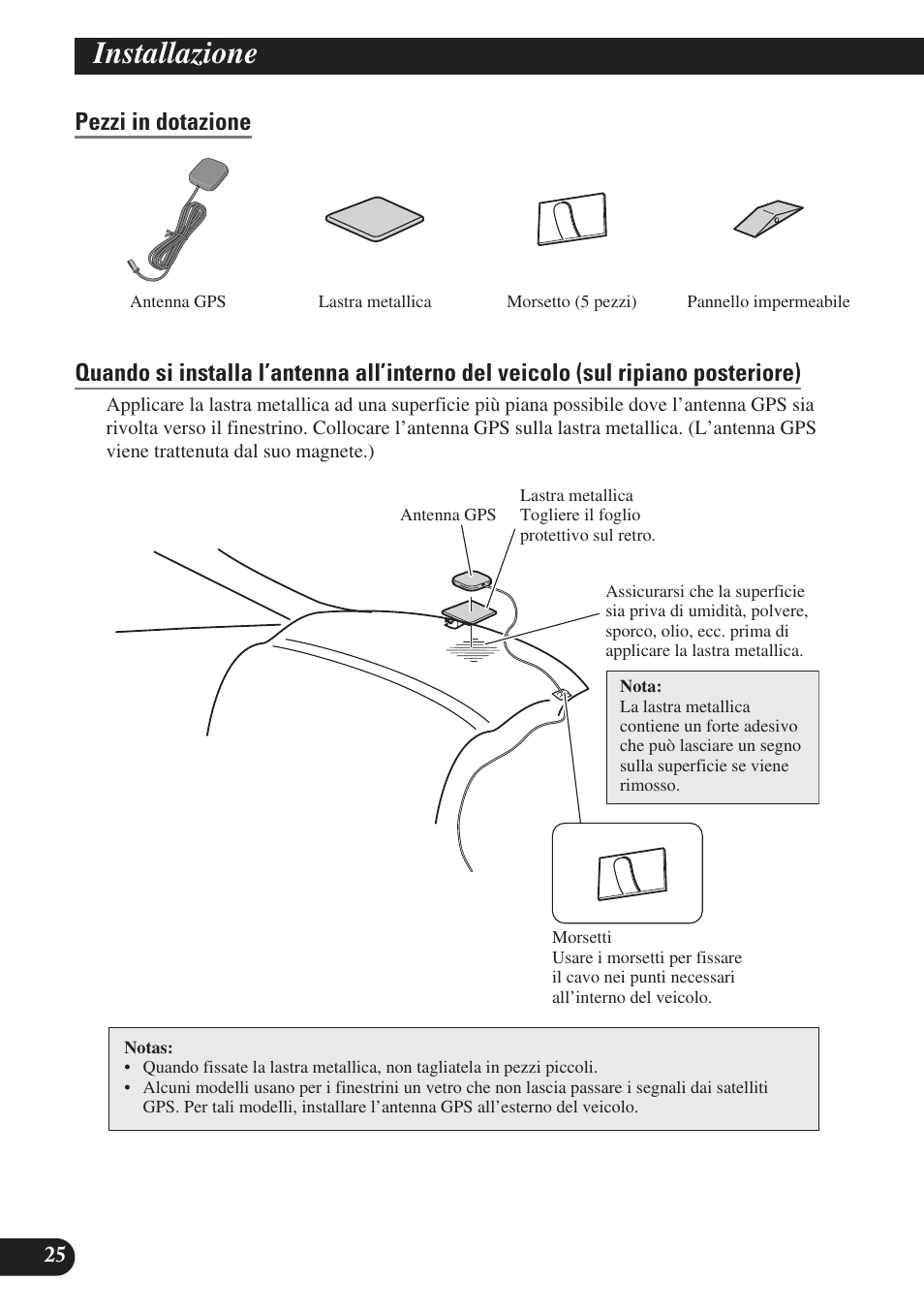 Pezzi in dotazione, Installazione | Pioneer AVIC-D3 User Manual | Page 138 / 169