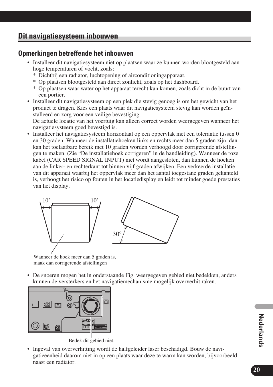 Dit navigatiesysteem inbouwen, Opmerkingen betreffende het inbouwen | Pioneer AVIC-D3 User Manual | Page 161 / 169