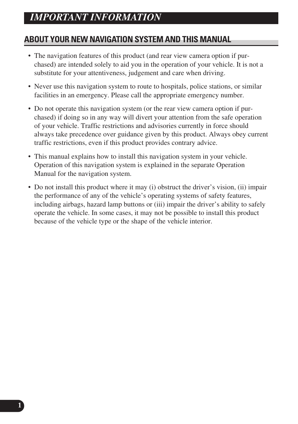 4169a_u_inst001_032_uk, Important information, About your new navigation system and this manual | Pioneer AVIC-D3 User Manual | Page 2 / 169