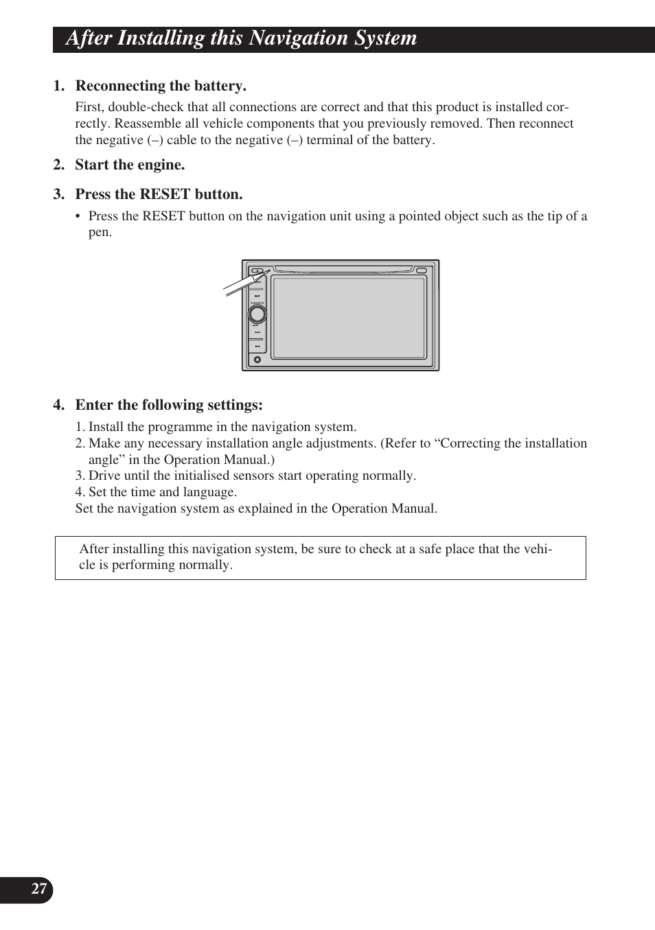 After installing this navigation system | Pioneer AVIC-D3 User Manual | Page 28 / 169