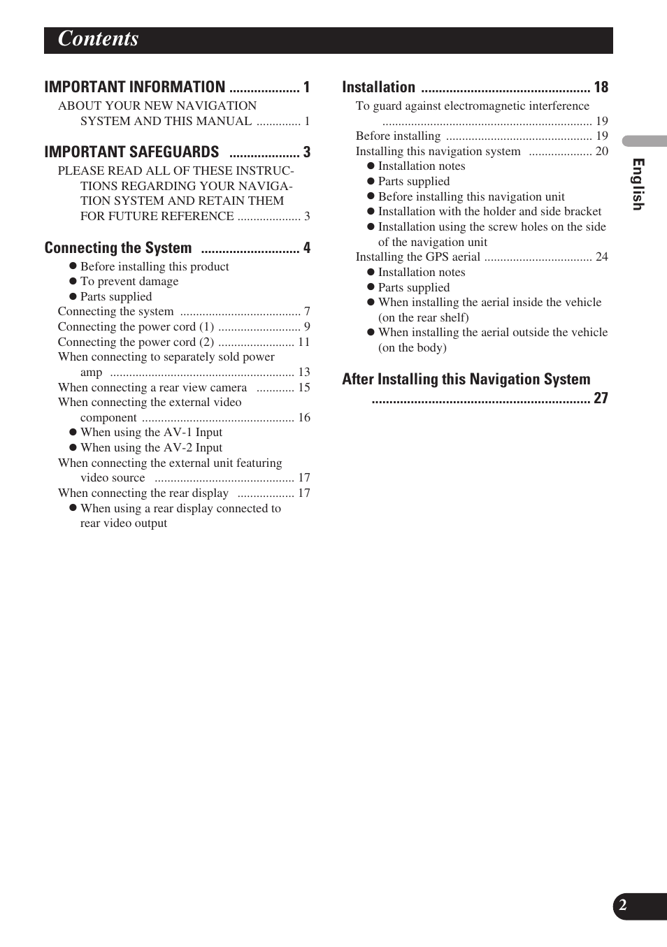 Pioneer AVIC-D3 User Manual | Page 3 / 169