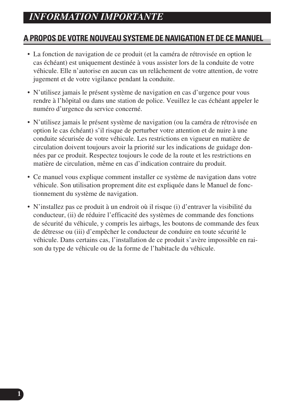 4169a_u_inst086_113_fre, Information importante | Pioneer AVIC-D3 User Manual | Page 86 / 169