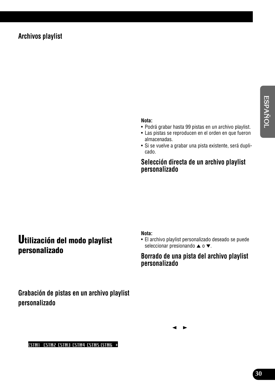 Utilización del modo playlist personalizado, Tilización del modo playlist personalizado, Archivos playlist | Pioneer DEH-P900HDD User Manual | Page 107 / 156