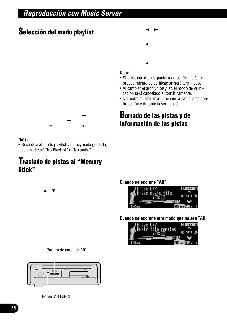 Pistas, Reproducción con music server, Elección del modo playlist | Pioneer DEH-P900HDD User Manual | Page 112 / 156