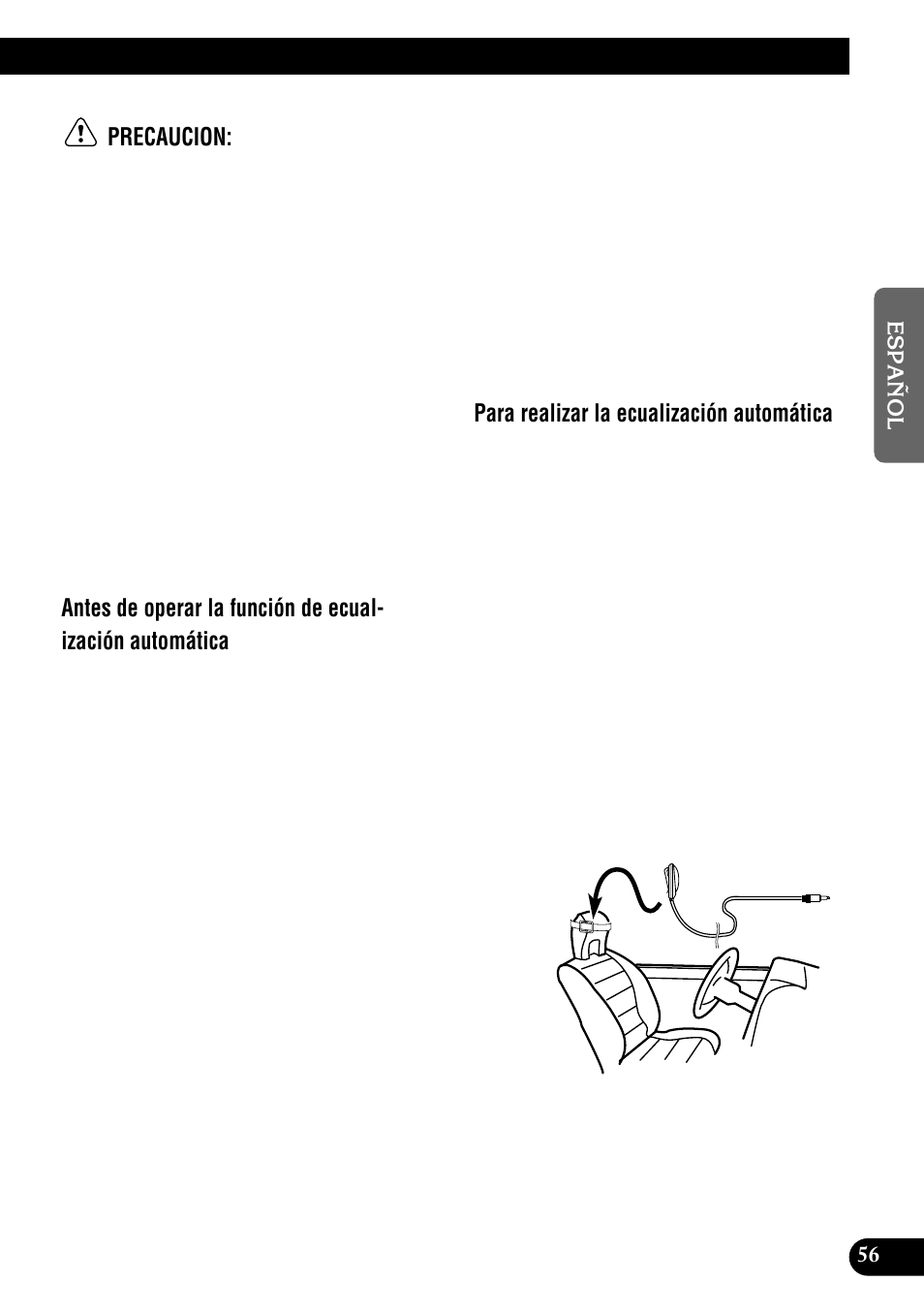 Precaucion, Para realizar la ecualización automática | Pioneer DEH-P900HDD User Manual | Page 133 / 156