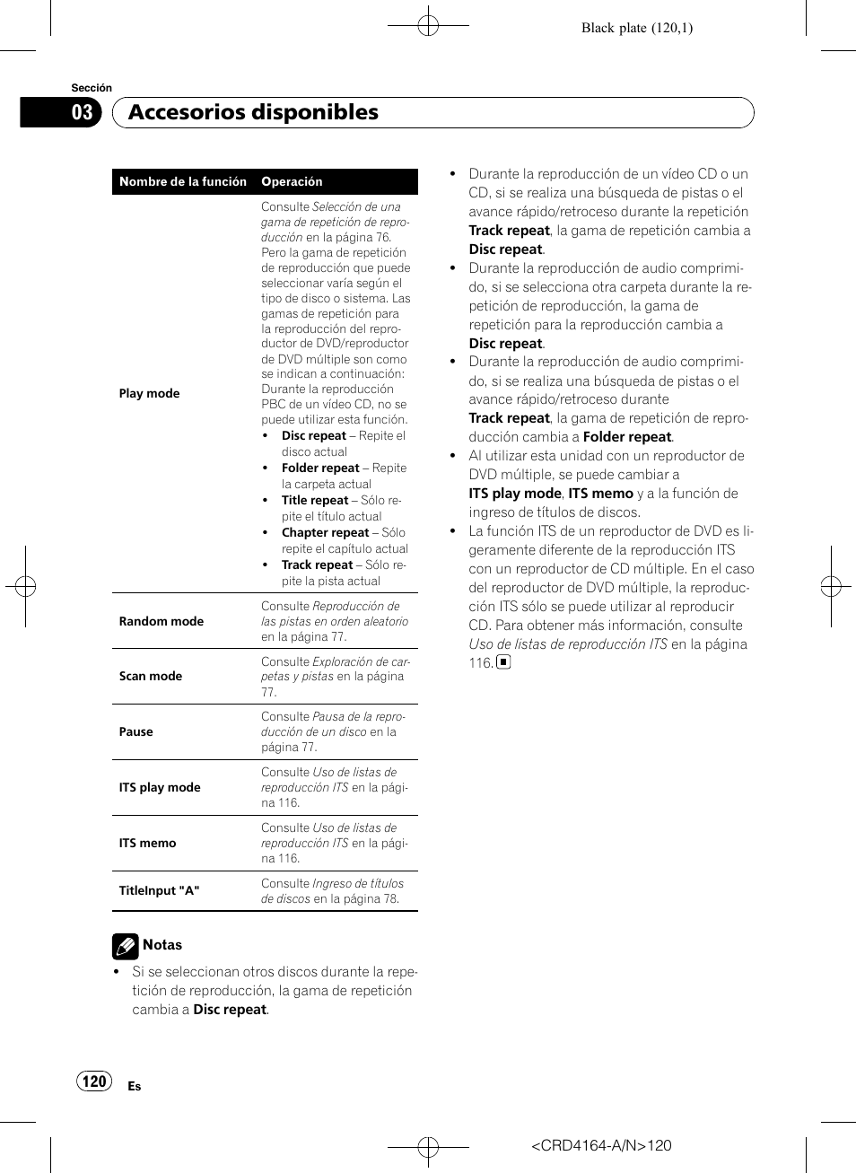 Accesorios disponibles | Pioneer SUPER TUNERIII D DEH-P7950UB User Manual | Page 120 / 132