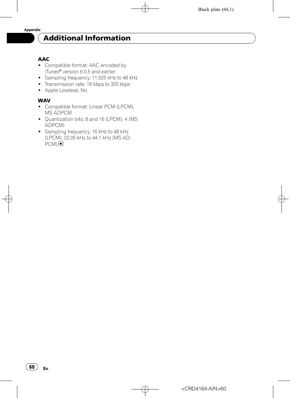 Additional information | Pioneer SUPER TUNERIII D DEH-P7950UB User Manual | Page 60 / 132