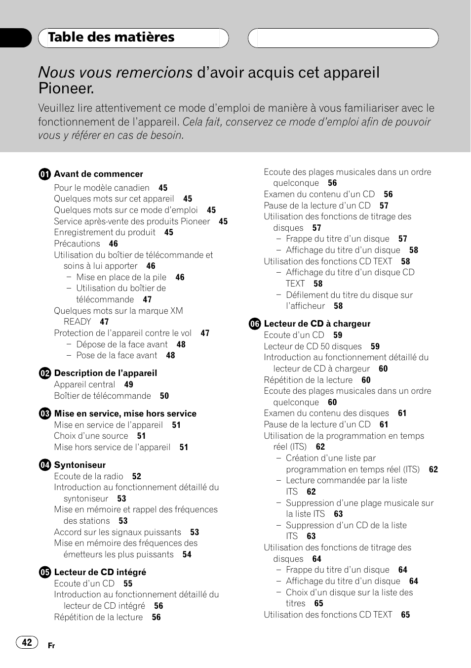 Pioneer DEH-P3500 User Manual | Page 42 / 124