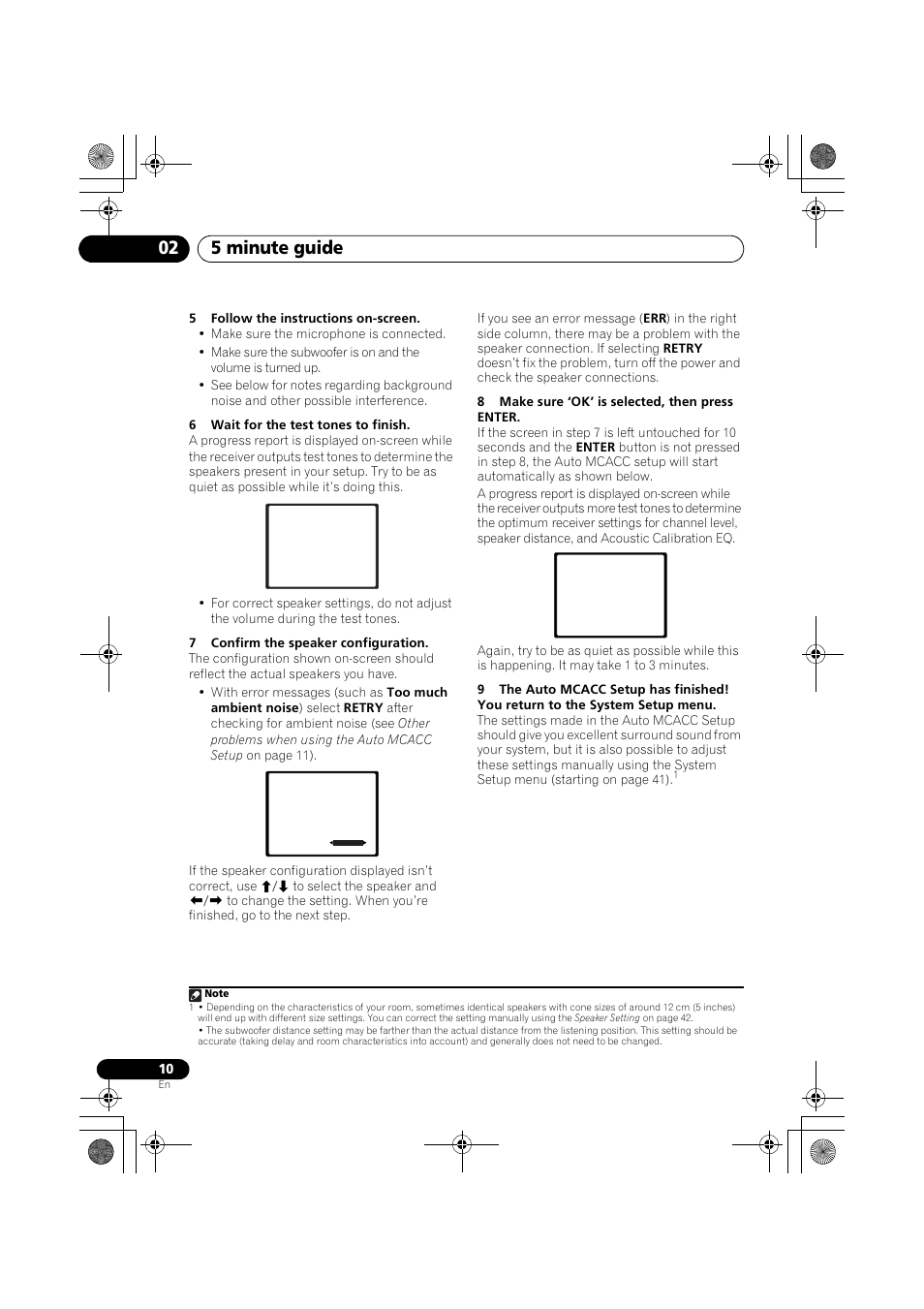 5 minute guide 02 | Pioneer VSX-819H User Manual | Page 10 / 213