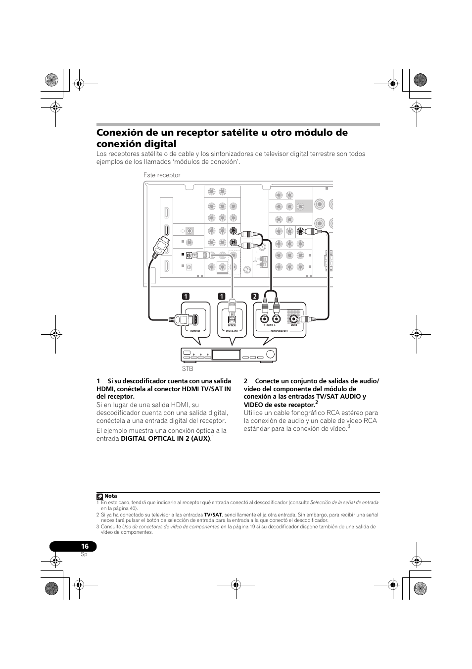 12 stb este receptor, Nota | Pioneer VSX-819H User Manual | Page 156 / 213