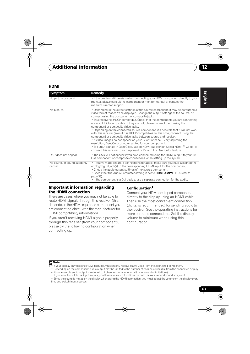 Additional information 12 | Pioneer VSX-819H User Manual | Page 67 / 213