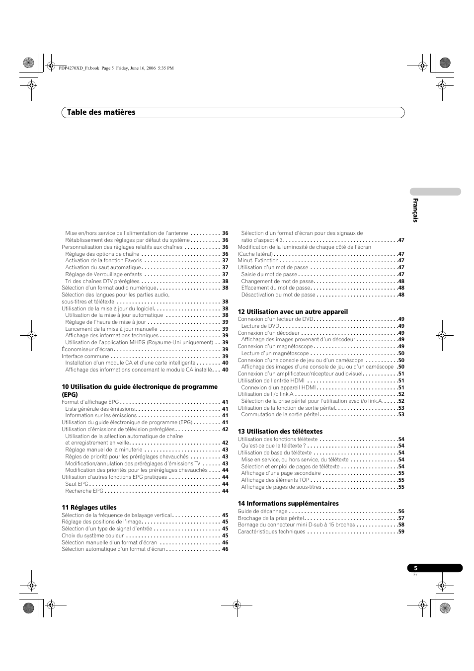 Pioneer PDP-4270XD User Manual | Page 63 / 176