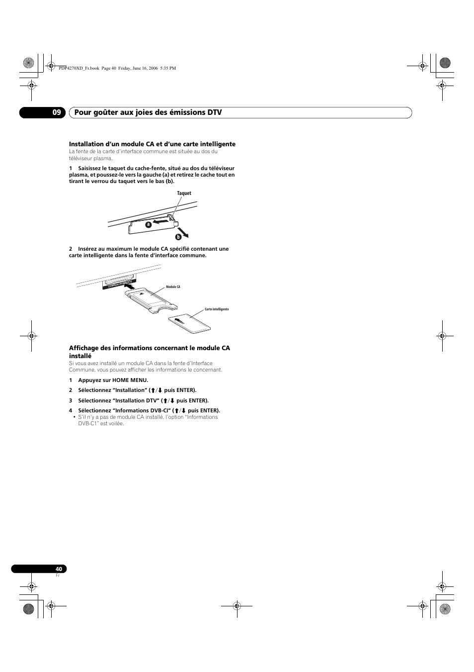 Pour goûter aux joies des émissions dtv 09 | Pioneer PDP-4270XD User Manual | Page 98 / 176