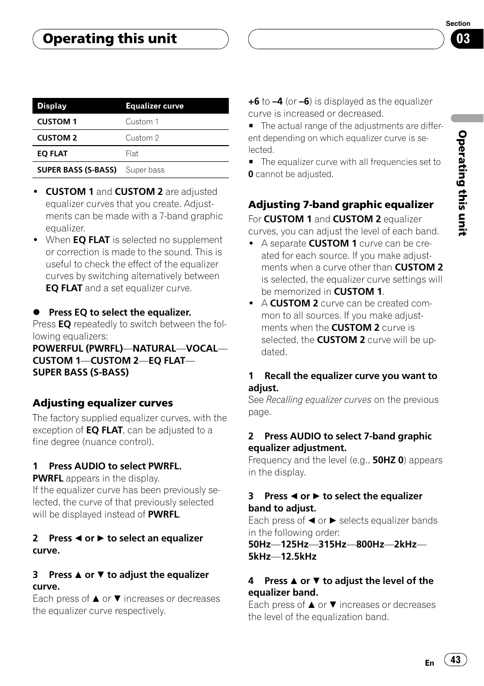 Operating this unit | Pioneer DVH-P5900MP User Manual | Page 43 / 96