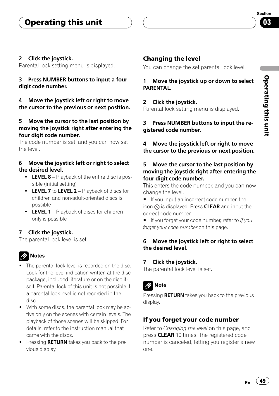 Operating this unit | Pioneer DVH-P5900MP User Manual | Page 49 / 96
