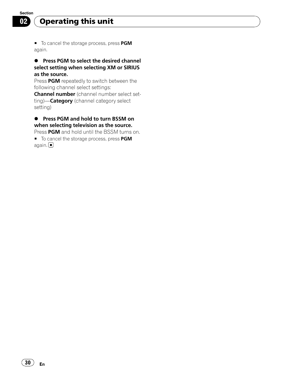 Operating this unit | Pioneer DEH-P5900IB User Manual | Page 30 / 72