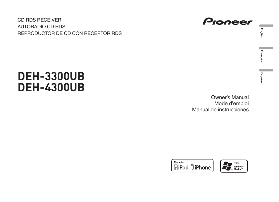 Pioneer DEH-4300UB  EU User Manual | 48 pages