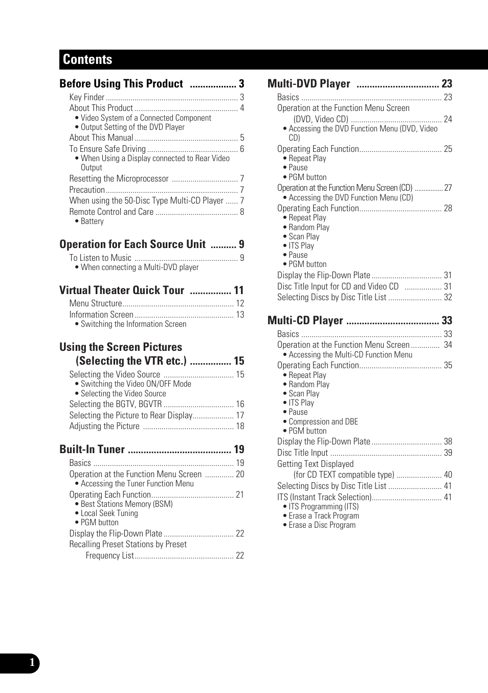Pioneer Super Tuner III AVM-P9000 User Manual | Page 2 / 96