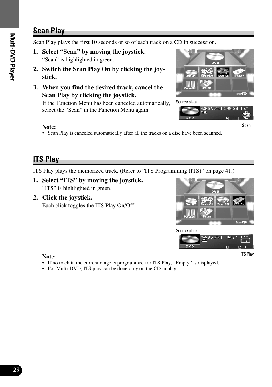 Scan play • its play, Scan play, Its play | Pioneer Super Tuner III AVM-P9000 User Manual | Page 30 / 96