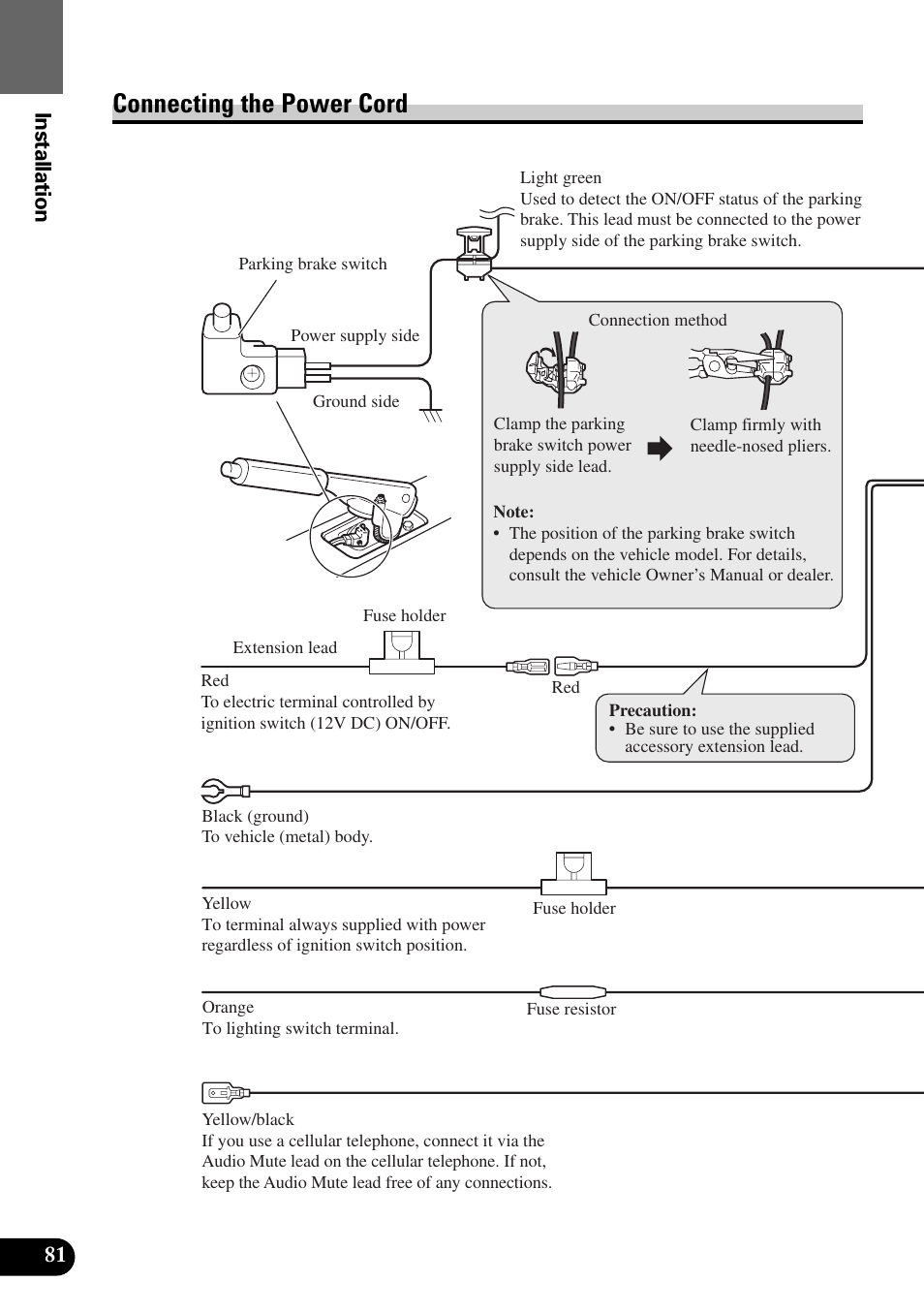 Connecting the power cord | Pioneer Super Tuner III AVM-P9000 User Manual | Page 82 / 96