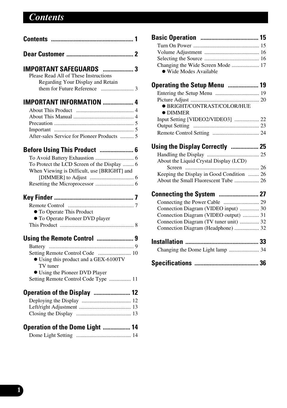 Pioneer AVR-W6100 User Manual | Page 2 / 112