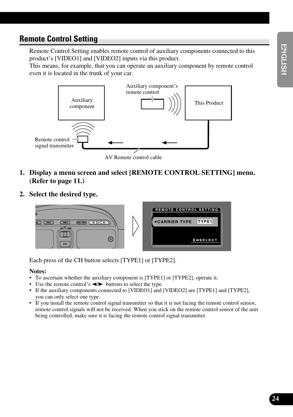 Remote control setting | Pioneer AVR-W6100 User Manual | Page 25 / 112