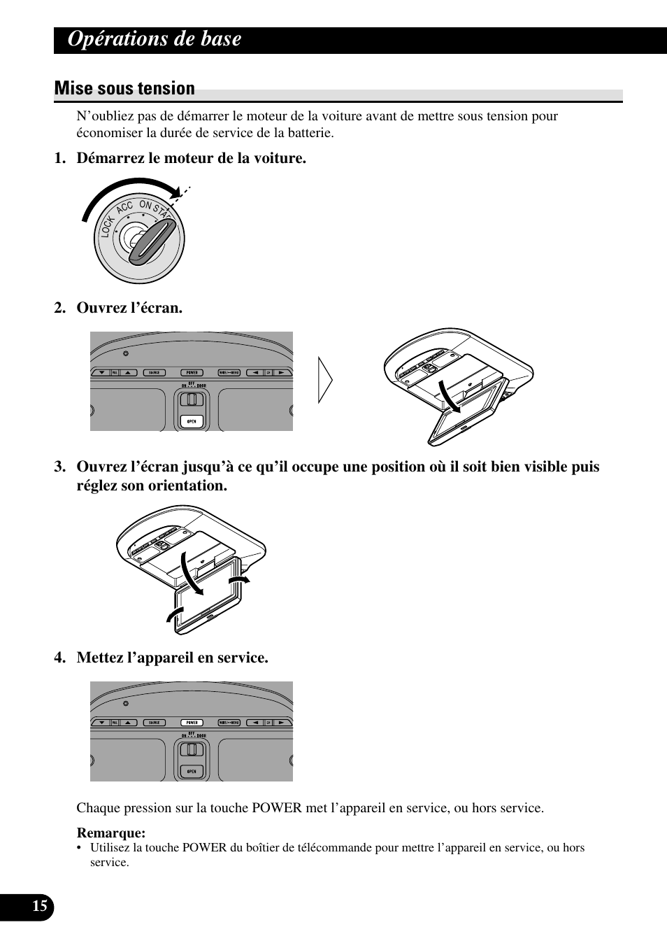 Opérations de base, Mise sous tension | Pioneer AVR-W6100 User Manual | Page 52 / 112