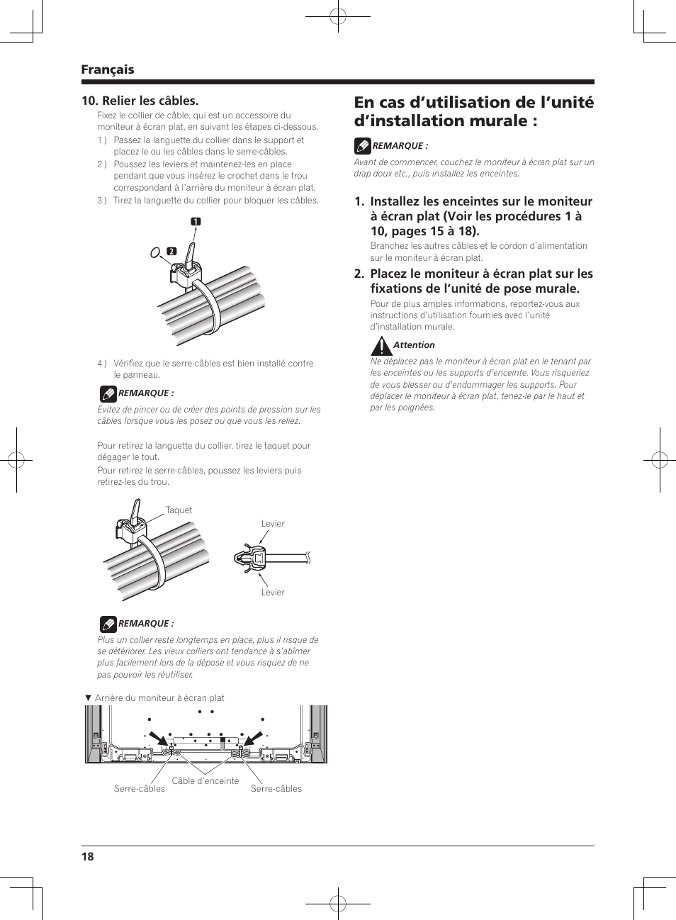 Français, Relier les câbles | Pioneer KURO KRP-S02 User Manual | Page 18 / 56