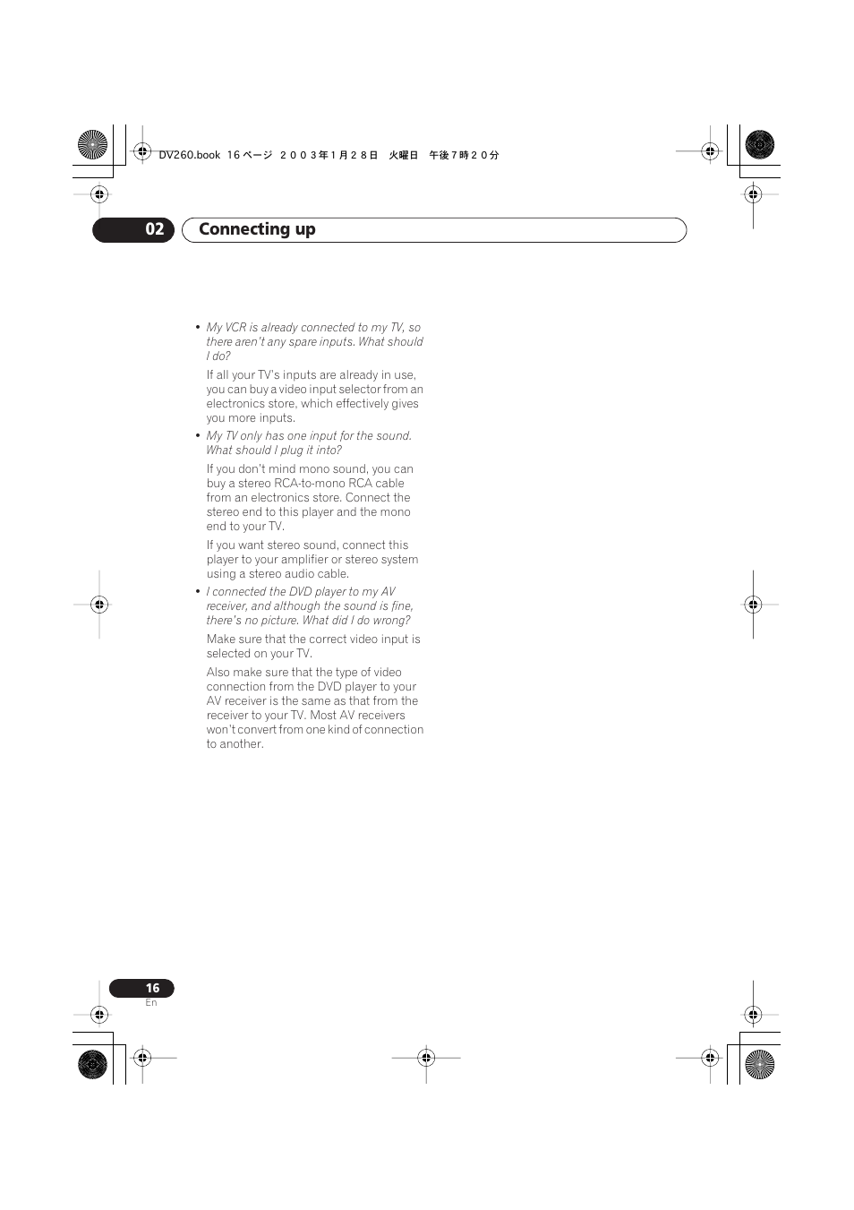 Connecting up 02 | Pioneer DV-466-S User Manual | Page 16 / 72