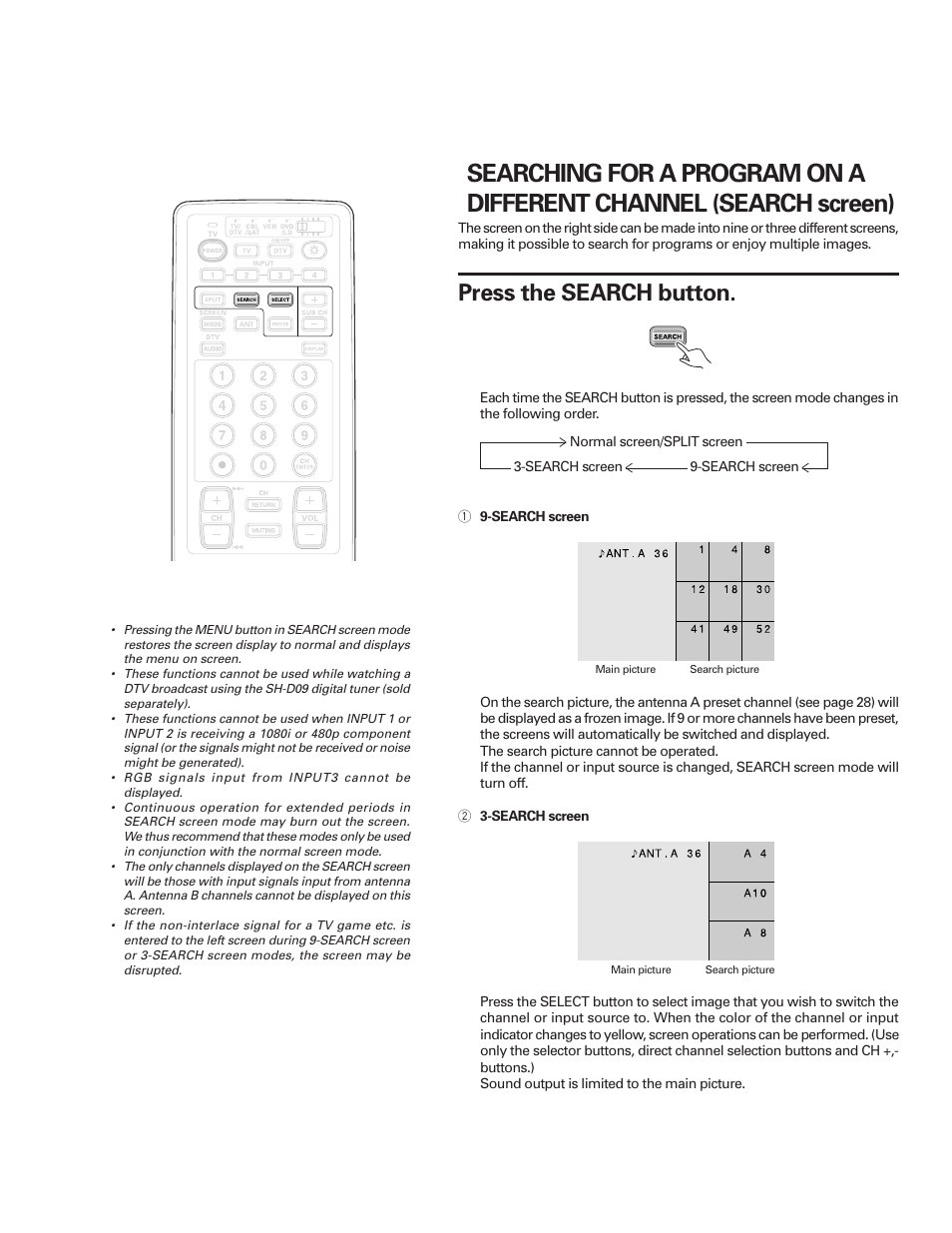 Press the search button | Pioneer PRO-610HD User Manual | Page 69 / 83