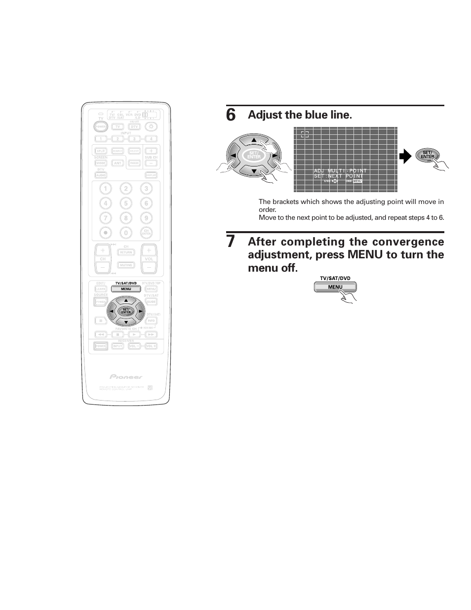 Adjust the blue line | Pioneer PRO-610HD User Manual | Page 71 / 83