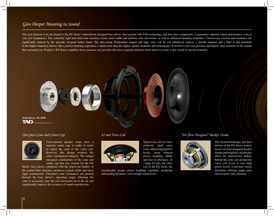 Give deeper meaning to sound | Pioneer S-1EX User Manual | Page 6 / 16
