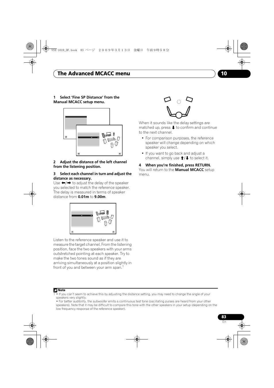 The advanced mcacc menu 10 | Pioneer VSX-919AH-S User Manual | Page 83 / 122