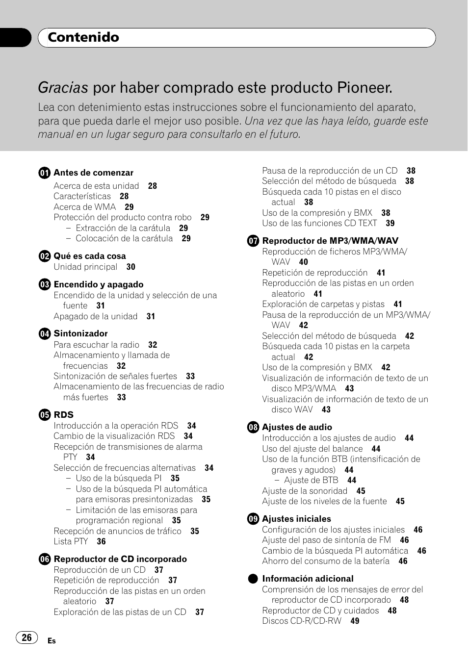 Pioneer DEH-3700MP User Manual | Page 26 / 90