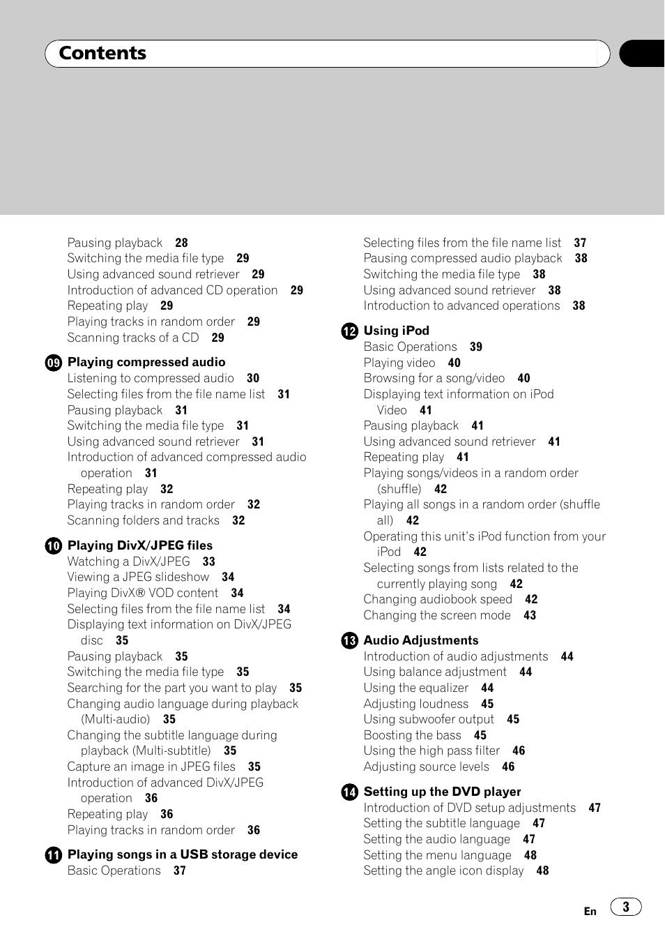 Pioneer DVD AV RECEIVER AVH-P3100DVD User Manual | Page 3 / 117